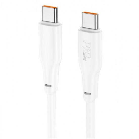 Кабел USB-C - USB-C, HOCO X93, 60W, 3A, 2м, Бял от Fonax.bg