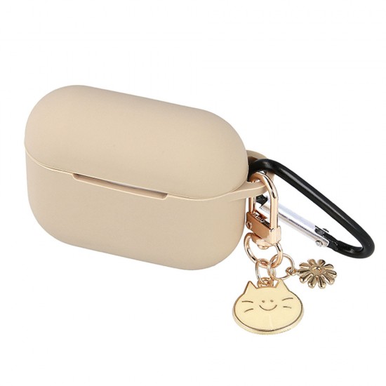 Калъф силиконов за Airpods 3 слушалки bSmart с висулка коте, Бежов от Fonax.bg