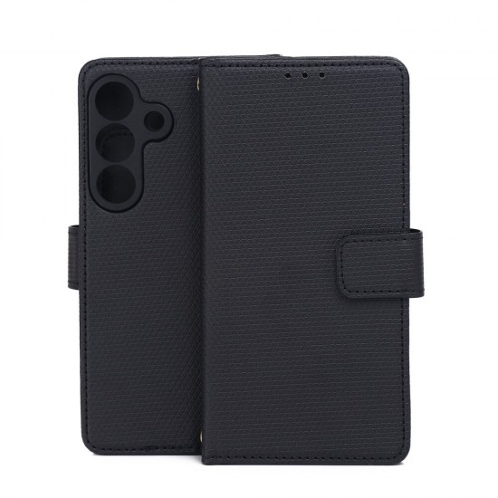 Калъф тефтер Smart Triangle, За Samsung Galaxy S26, Черен