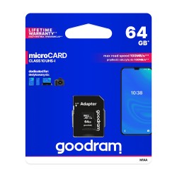 Карта памет Micro SD 64GB, (Class 10), GoodRam