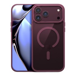 Кейс Color Clear Mag за iPhone 17 Pro Max / 18 Pro Max, бордо