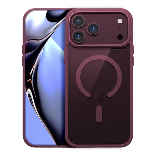 Кейс Color Clear Mag за iPhone 17 Pro Max / 18 Pro Max, бордо