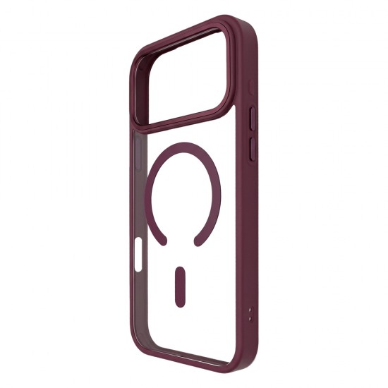 Кейс Color Clear Mag за iPhone 17 Pro Max / 18 Pro Max, бордо