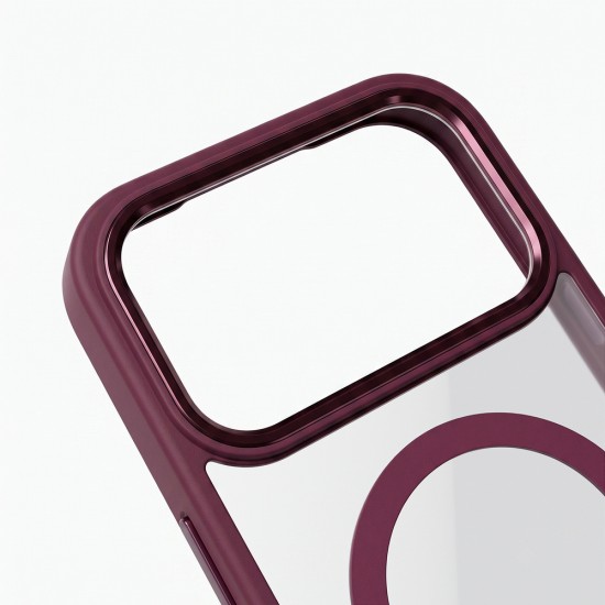 Кейс Color Clear Mag за iPhone 17 Pro Max / 18 Pro Max, бордо