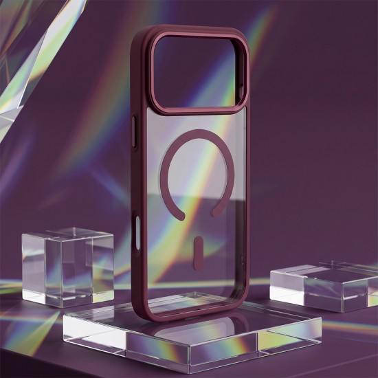 Кейс Color Clear Mag за iPhone 17 Pro Max / 18 Pro Max, бордо
