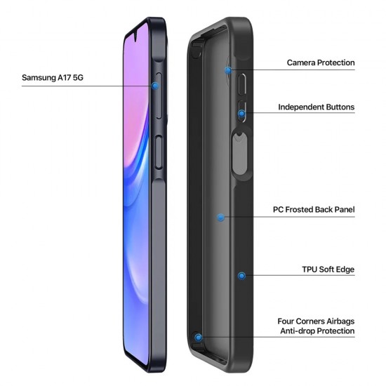 Кейс Dux Ducis YIND, За Samsung Galaxy A17, Черен от Fonax.bg