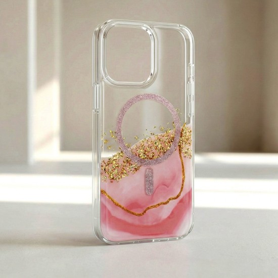 Кейс Epoxy Mag за iPhone 17 (6.3) розов