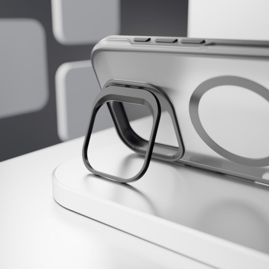 Кейс Etteri Morning Fog с Magsafe и стойка, За iPhone 17 (6.3), Черен от Fonax.bg