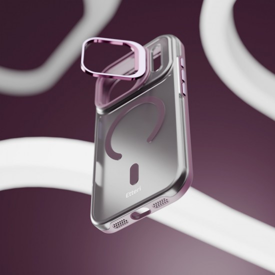 Кейс Etteri Morning Fog с Magsafe и стойка, за iPhone 17 Pro Max / 18 Pro Max, бордо
