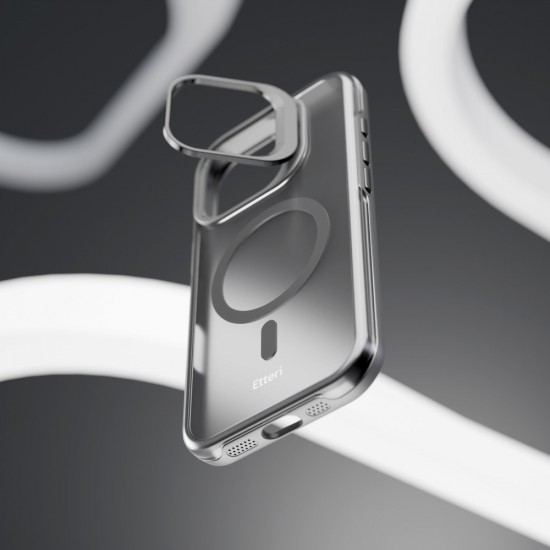 Кейс Etteri Morning Fog с Magsafe и стойка, За iPhone 17 Pro Max (6.9), Черен от Fonax.bg