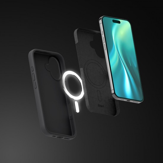 Кейс Etteri Silicone Mag case, За iPhone 17 (6.3), Черен от Fonax.bg