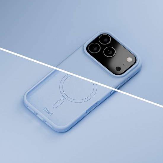 Кейс Etteri Silicone Mag case, за iPhone 17 Pro / 18 Pro, светлосин