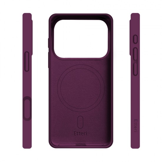 Кейс Etteri Silicone Mag case, за iPhone 17 Pro Max / 18 Pro Max, бордо