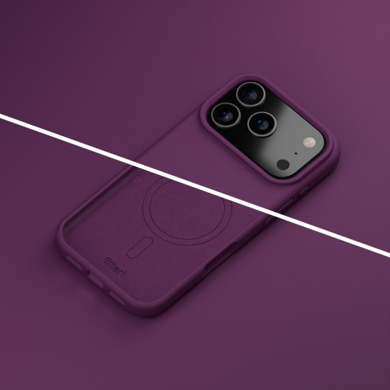 Кейс Etteri Silicone Mag case, за iPhone 17 Pro Max / 18 Pro Max, бордо