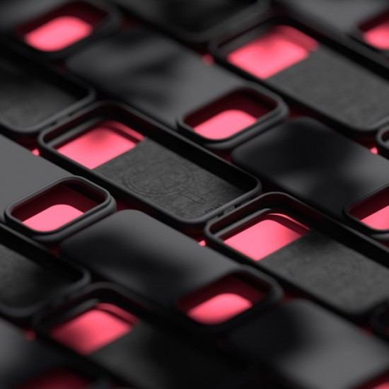 Кейс Etteri Silicone Mag case, За iPhone 17 Pro Max (6.9), Черен от Fonax.bg