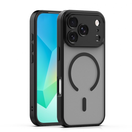 Кейс Mag Matt с отвори за камерите за iPhone 17 Pro (6.3) черен