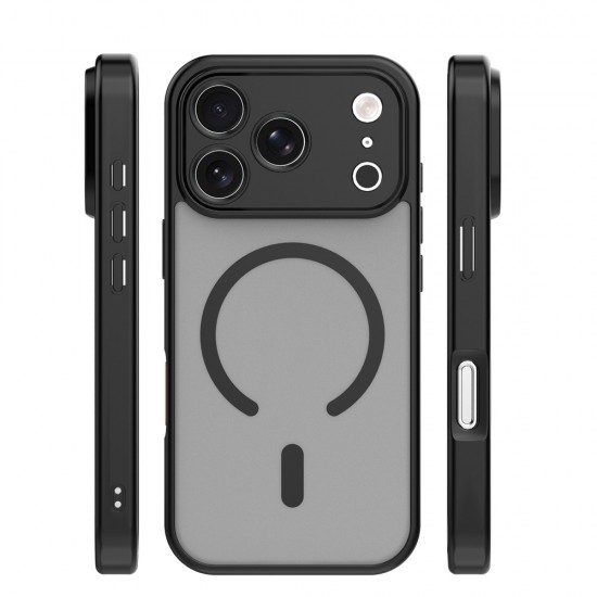 Кейс Mag Matt с отвори за камерите за iPhone 17 Pro (6.3) черен