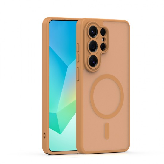 Калъф Mag Matt с отвори за камерите за Samsung Galaxy S26 Ultra светлокафяв от Fonax.bg