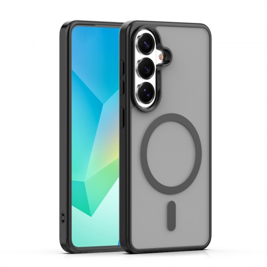 Кейс Mag Matt с цяла дупка за камерите за Samsung Galaxy A16 / A17 черен