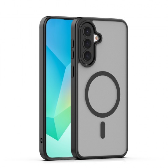 Кейс Mag Matt с цяла дупка за камерите за Samsung Galaxy A57 черен