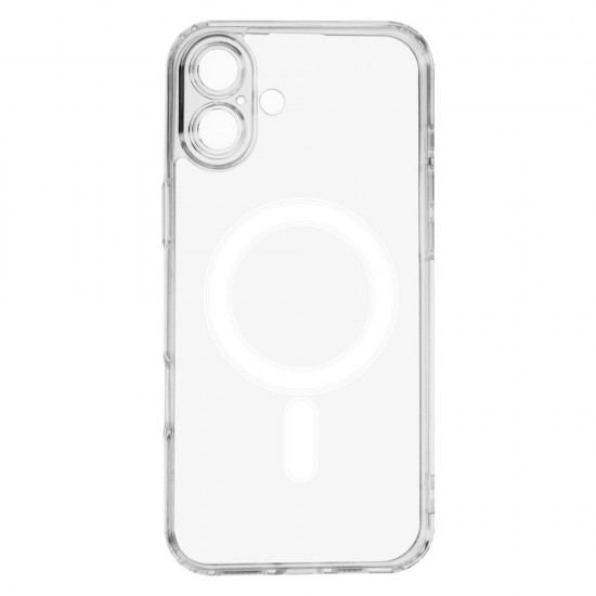 Кейс MBX Anti Shock 1,5 mm Mag case с отвори за камерите, За iPhone 16 (6.1), Прозрачен