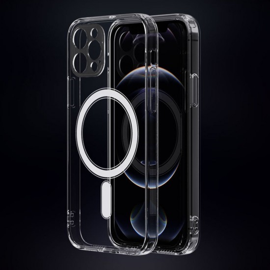 Кейс MBX Anti Shock 1,5 mm Mag case с отвори за камерите, За iPhone 16 (6.1), Прозрачен