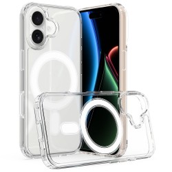 Кейс MBX Anti Shock 1,5 mm Mag case с цяла дупка, За iPhone 17 (6.3), Прозрачен