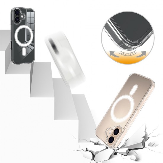 Силиконов кейс bSmart Magsafe 1.5mm, За iPhone 17 (6.3), Прозрачен от Fonax.bg