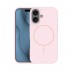Кейс Silicone Thin Mag за iPhone 16 (6.1), светлорозов