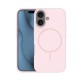Кейс Silicone Thin Mag за iPhone 16 (6.1), светлорозов