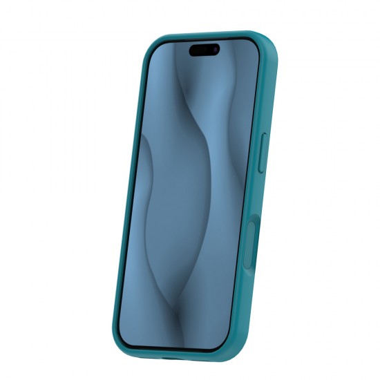 Кейс Silicone Thin Mag за iPhone 16 (6.1), тюркоазен