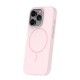 Кейс Silicone Thin Mag за iPhone 16 Pro (6.3), светлорозов