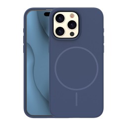 Кейс Silicone Thin Mag за iPhone 16 Pro (6.3), тъмносин