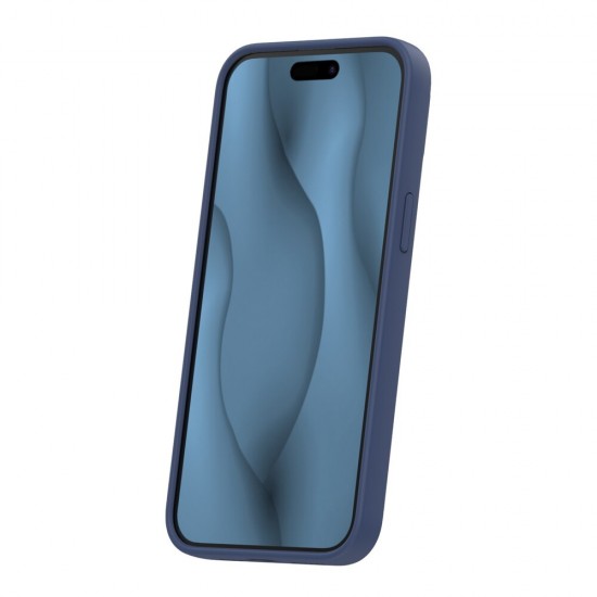Кейс Silicone Thin Mag за iPhone 16 Pro (6.3), тъмносин