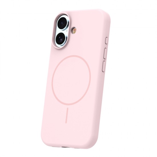 Кейс Silicone Thin Mag за iPhone 17 (6.3), светлорозов