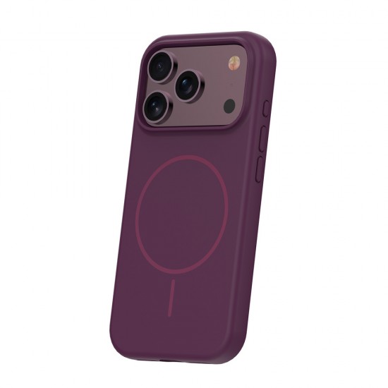 Кейс Silicone Thin Mag за iPhone 17 Pro / 18 Pro, бордо