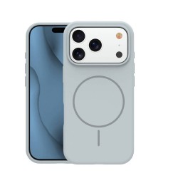 Кейс Silicone Thin Mag за iPhone 17 Pro / 18 Pro, сребрист