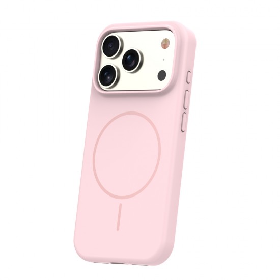 Кейс Silicone Thin Mag за iPhone 17 Pro / 18 Pro, светлорозов