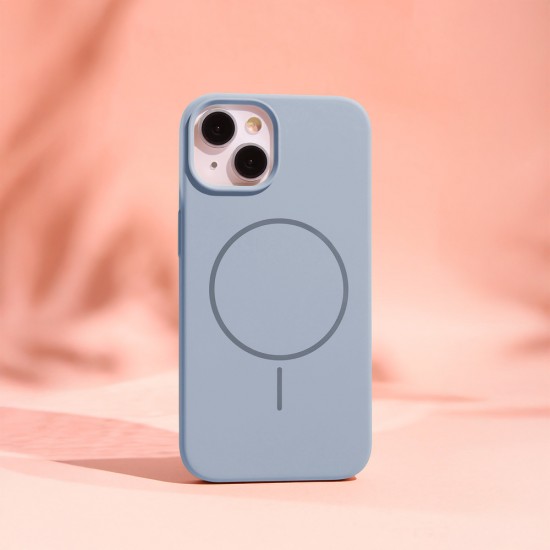 Кейс Silicone Thin Mag за iPhone 17 Pro / 18 Pro, светлосин