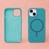 Кейс Silicone Thin Mag за iPhone 17 Pro (6.3), тюркоазен