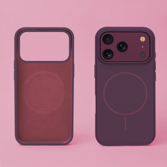 Кейс Silicone Thin Mag за iPhone 17 Pro Max/ 18 Pro Max, бордо