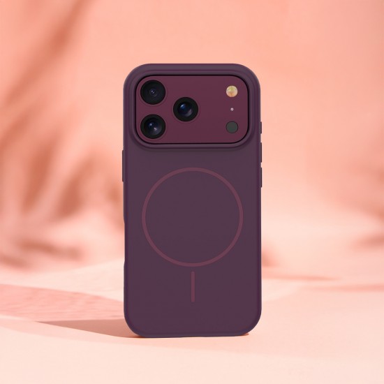 Кейс Silicone Thin Mag за iPhone 17 Pro Max/ 18 Pro Max, бордо
