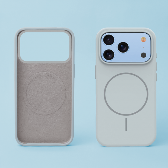 Кейс Silicone Thin Mag за iPhone 17 Pro Max/ 18 Pro Max, сребрист