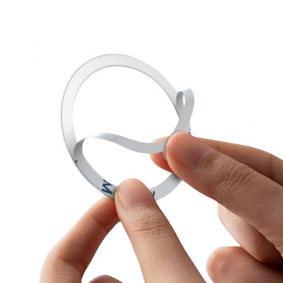 Кръгъл ринг-стикер bSmart Magnetic, съвместим с MagSafe аксесоари, Сребрист от Fonax.bg
