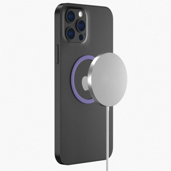 Кръгъл ринг-стикер bSmart Magnetic, съвместим с MagSafe аксесоари, Лилав от Fonax.bg