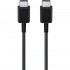 Оригинален кабел Samsung USB-C - USB-C, EP-DW767JBE, 25W, 1.8м, 3A, в плик, Черен