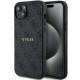 Оригинален кейс Guess 4G Collection Leather Metal Logo MagSafe, За iPhone 15 (6.1), Черен от Fonax.bg