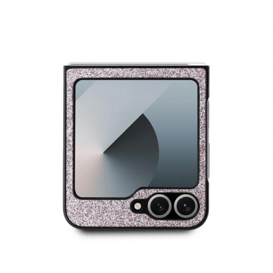 Оригинален кейс Guess 4G Glitter Script, За Samsung Galaxy Z Flip6, Розов от Fonax.bg