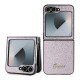 Оригинален кейс Guess 4G Glitter Script, За Samsung Galaxy Z Flip6, Розов от Fonax.bg