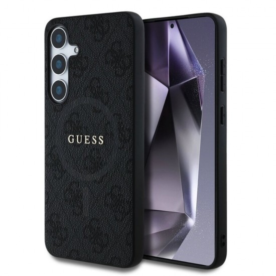 Оригинален кейс Guess 4G Ring Classic Logo MagSafe, За Samsung Galaxy S25, Черен от Fonax.bg